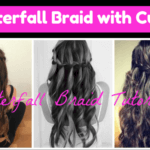 Waterfall braid with curls