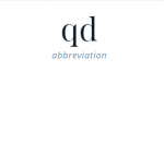 QD Medical Abbreviation